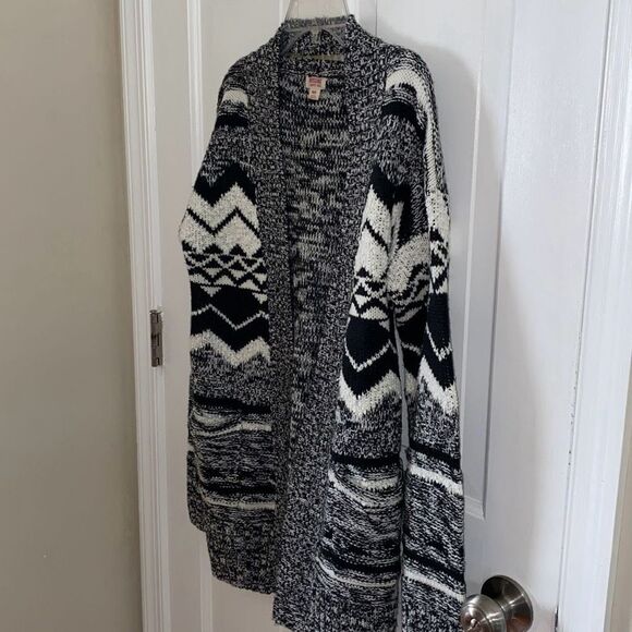 Mossimo open cardigan with tribal pattern size M - Picture 4 of 12